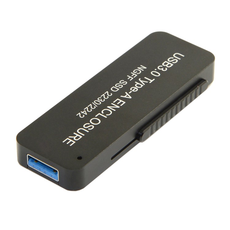 Retractable 42mm NGFF M2 B-key B/M-key SSD to USB 3.0 External PCBA Conveter Card Flash Disk Type - Black-15