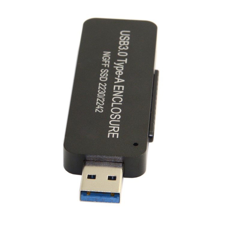 Retractable 42mm NGFF M2 B-key B/M-key SSD to USB 3.0 External PCBA Conveter Card Flash Disk Type - Black-18