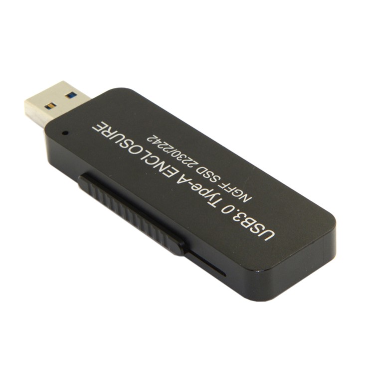 Retractable 42mm NGFF M2 B-key B/M-key SSD to USB 3.0 External PCBA Conveter Card Flash Disk Type - Black-19