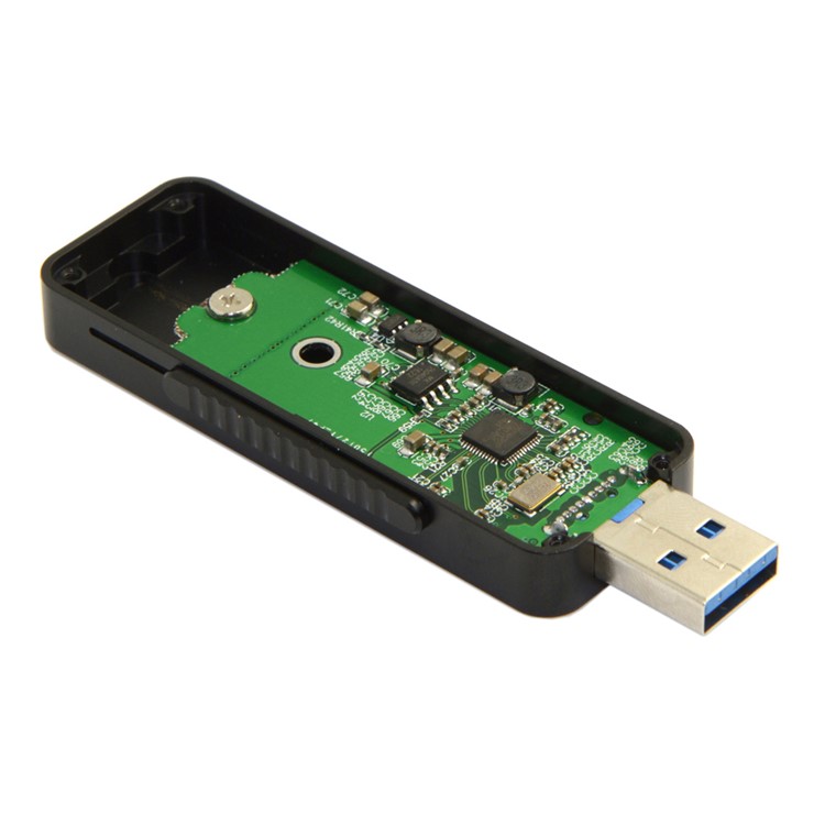 Retractable 42mm NGFF M2 B-key B/M-key SSD to USB 3.0 External PCBA Conveter Card Flash Disk Type - Black-22