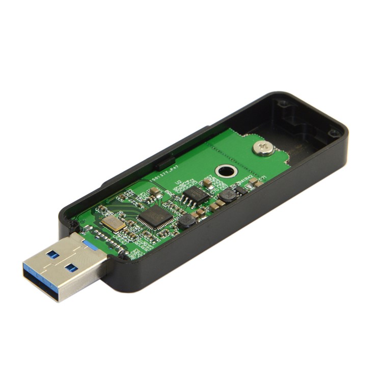 Retractable 42mm NGFF M2 B-key B/M-key SSD to USB 3.0 External PCBA Conveter Card Flash Disk Type - Black-4