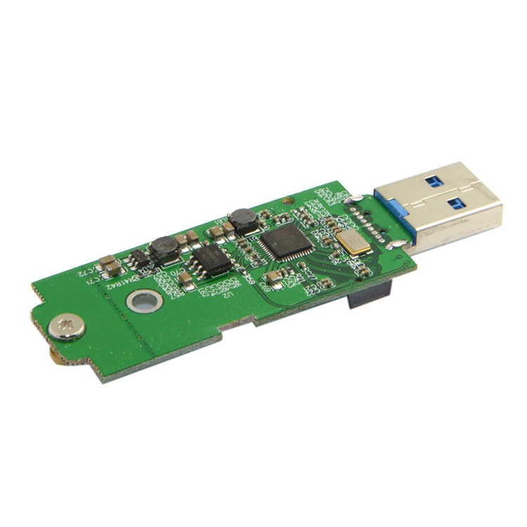 Retractable 42mm NGFF M2 B-key B/M-key SSD to USB 3.0 External PCBA Adapter Card Flash Disk Type - Silver-14
