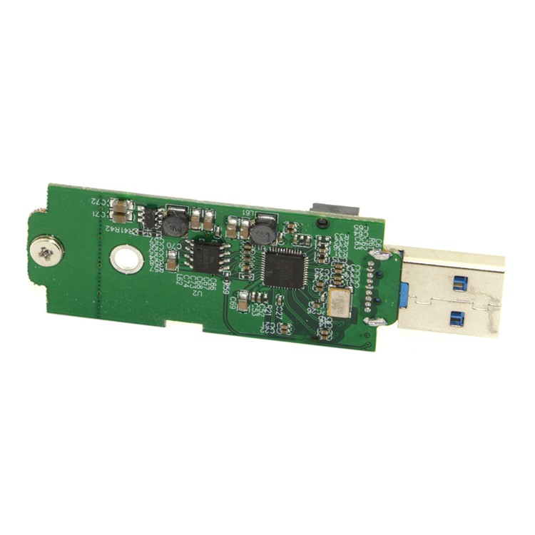 Retractable 42mm NGFF M2 B-key B/M-key SSD to USB 3.0 External PCBA Adapter Card Flash Disk Type - Silver-15