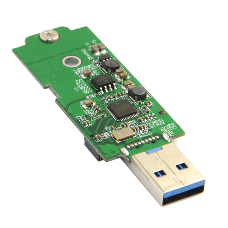 Retractable 42mm NGFF M2 B-key B/M-key SSD to USB 3.0 External PCBA Adapter Card Flash Disk Type - Silver-16