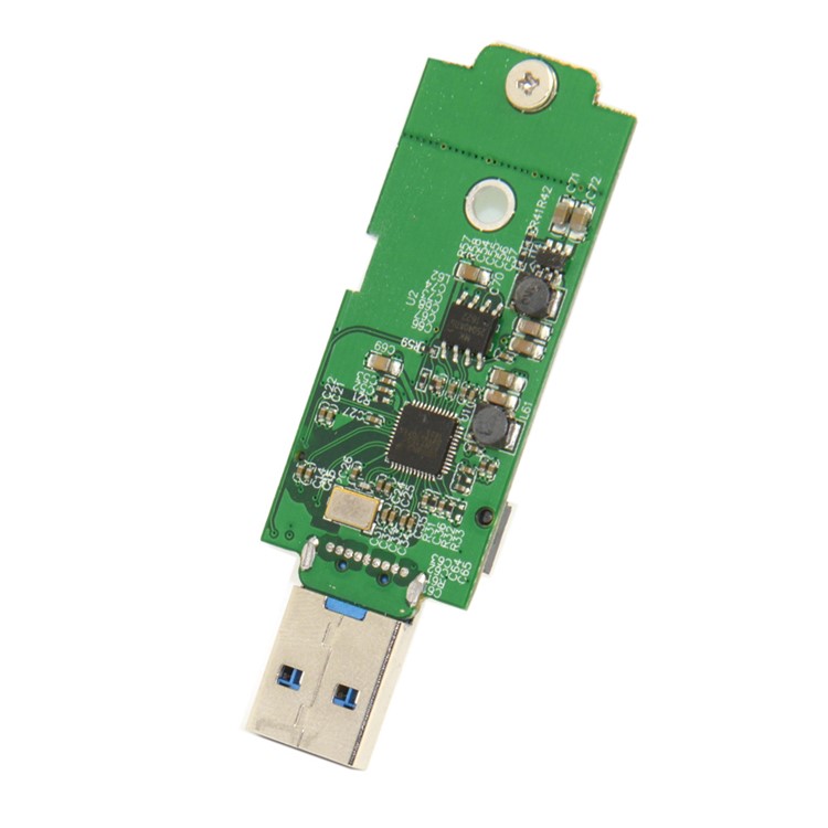 Retractable 42mm NGFF M2 B-key B/M-key SSD to USB 3.0 External PCBA Adapter Card Flash Disk Type - Silver-18