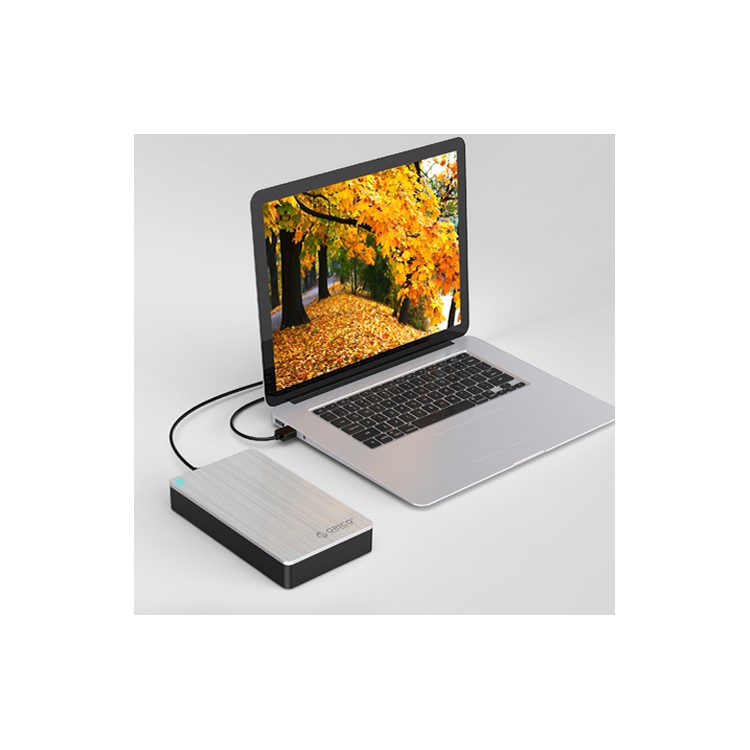 ORICO MD35C3 Tool-free High Speed 3.5-inch USB 3.1 Type C to SATA External Hard Drive Enclosure Case - Silver-1