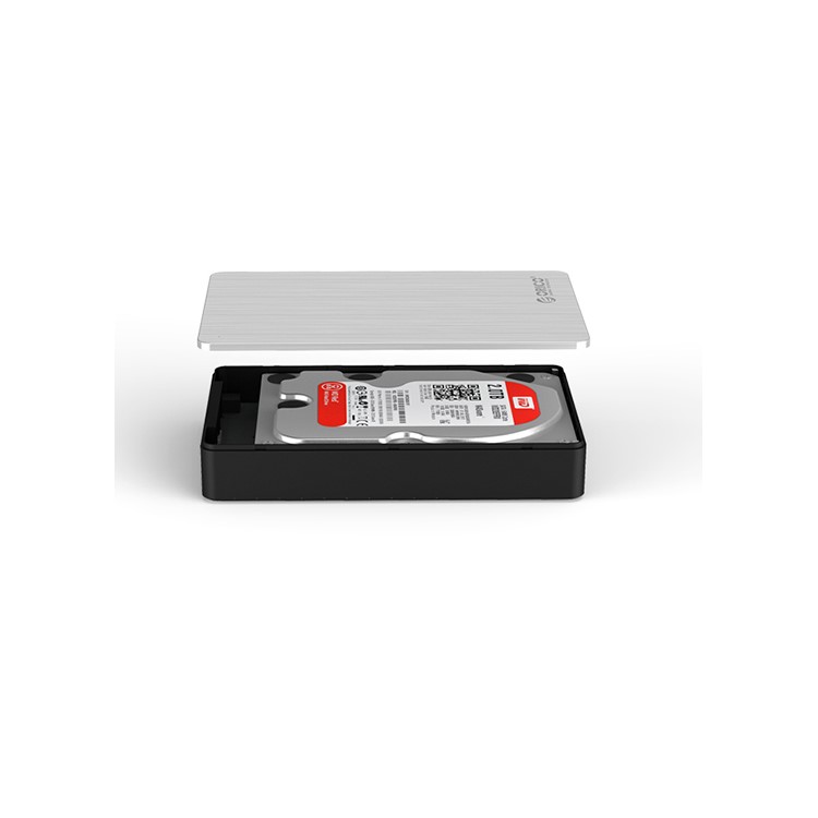 ORICO MD35C3 Tool-free High Speed 3.5-inch USB 3.1 Type C to SATA External Hard Drive Enclosure Case - Silver-5
