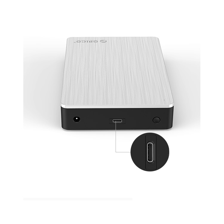 ORICO MD35C3 Tool-free High Speed 3.5-inch USB 3.1 Type C to SATA External Hard Drive Enclosure Case - Silver-6