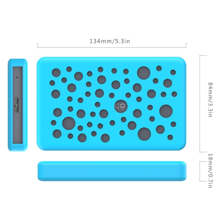 ORICO Aluminum Alloy 2TB 2.5" USB 3.0 Hard Drive Enclosure with Silicone Cover (2789U3)-2