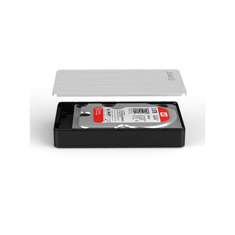 ORICO Tool-free 6Gbps High Speed 3.5 inch USB3.0 Hard Drive Enclosure Case (MD35U3) - Silver-4