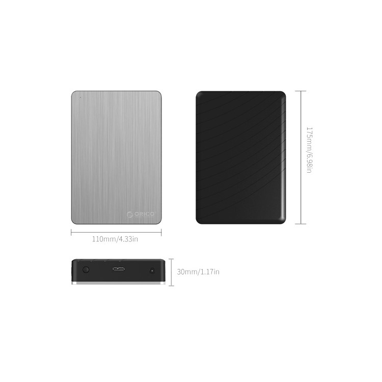 ORICO Tool-free 6Gbps High Speed 3.5 inch USB3.0 Hard Drive Enclosure Case (MD35U3) - Silver-8