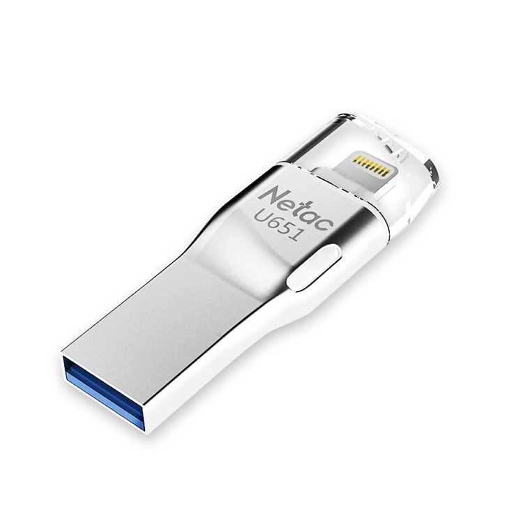 NETAC U651 MFI Certificada Interface Dual USB 3.0 Flash Driver Para Iphone Ipad - 64 GB-1