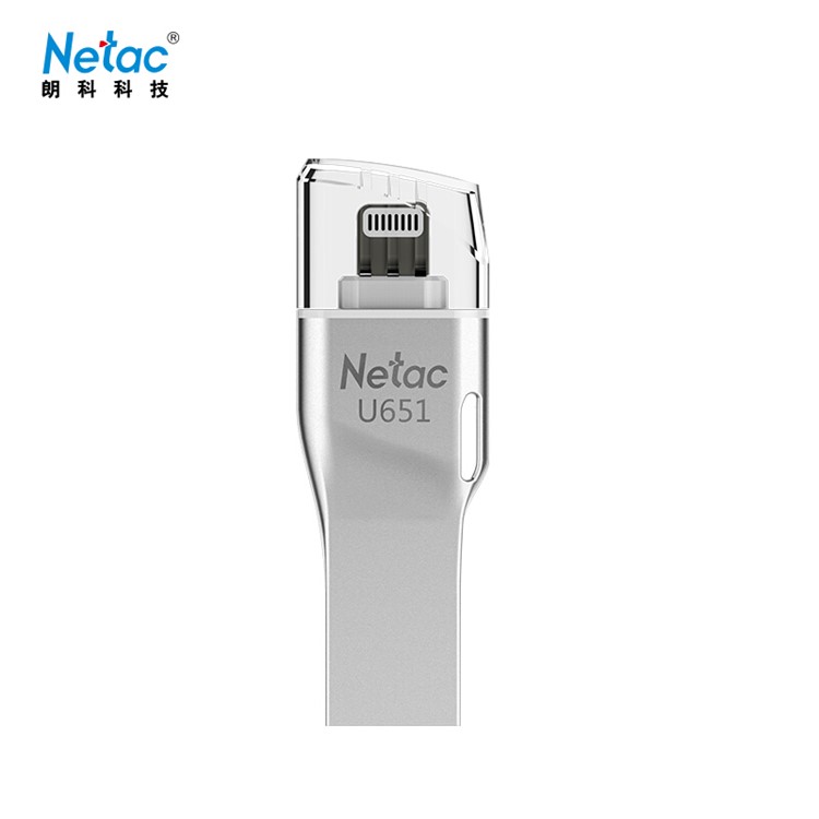 NETAC U651 MFI Certificada Interface Dual USB 3.0 Flash Driver Para Iphone Ipad - 64 GB-2
