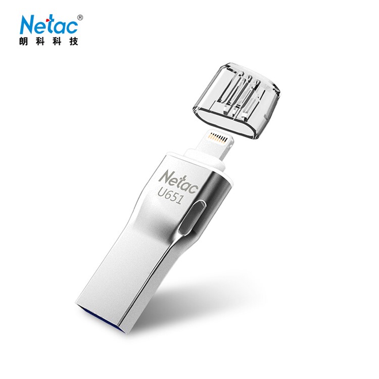 NETAC U651 MFI Certificada Interface Dual USB 3.0 Flash Driver Para Iphone Ipad - 64 GB-3