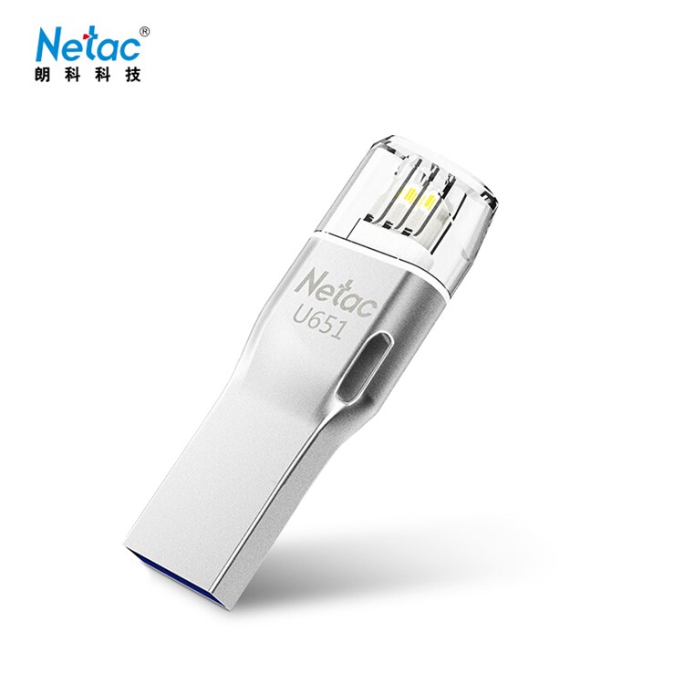 NETAC U651 MFI Certificada Interface Dual USB 3.0 Flash Driver Para Iphone Ipad - 64 GB-5