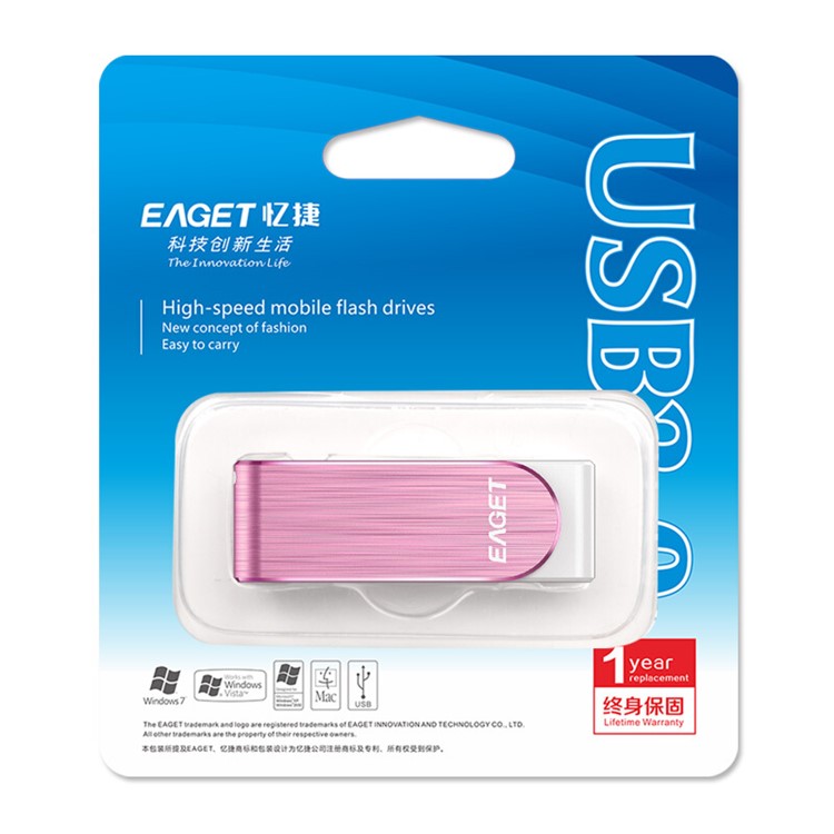 EAGET F50 USB 3.0 High Speed 16 GB Speicherstick USB-Stick - Rosa-6