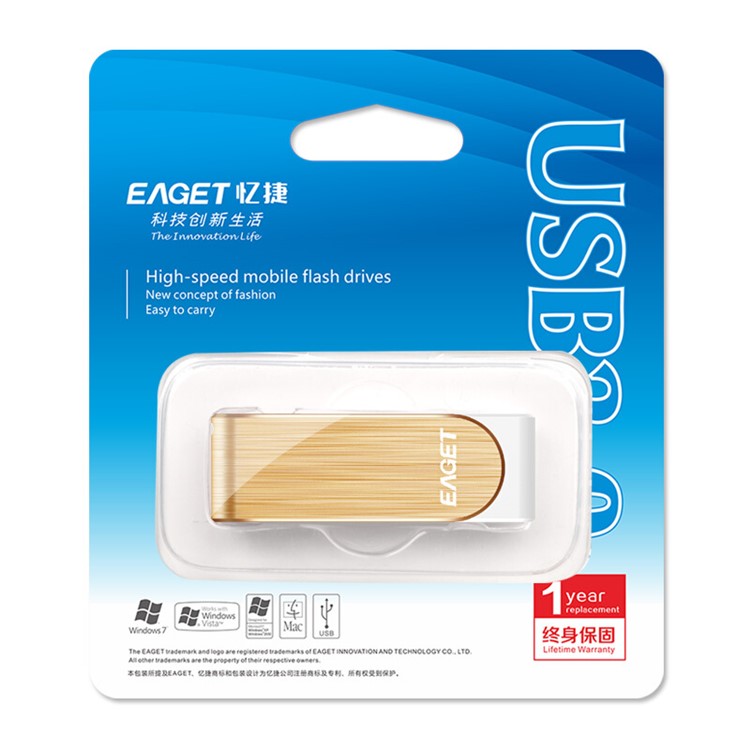 EAGET F50 USB 3.0 128 GB Speicherstick Flash-Laufwerk-Stick - Gold-6