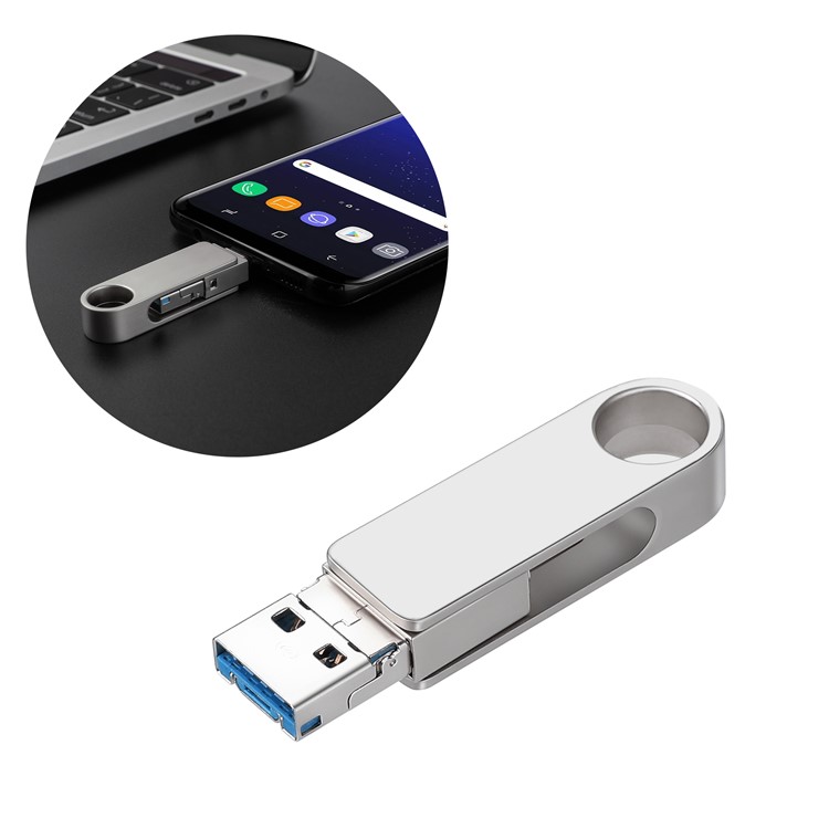 3-in-1 USB 3.0 + Type-C + Micro USB U Disk Flash Drive - 32GB-1