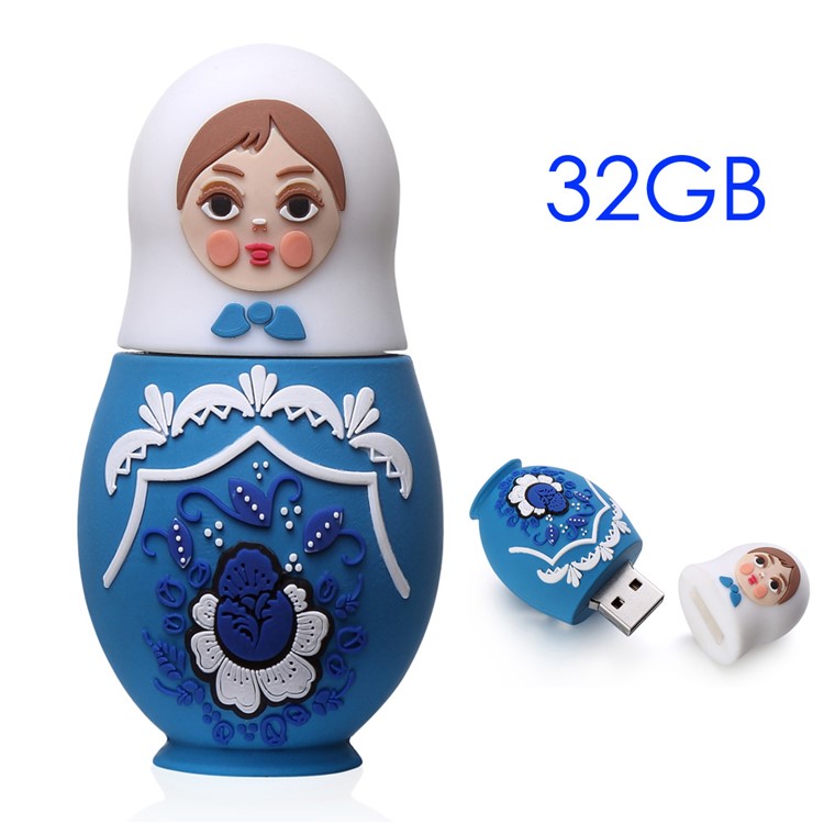 VITAS 32GB Cute Russian Doll Flash Drive USB 2.0 U Disk Memory Stick U-Disk (UV-05-32G)-1
