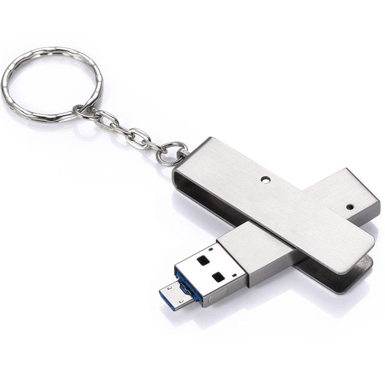 VITAS 64GB Waterproof U-Disk OTG Metal Micro USB / USB 2.0 Flash Drive U Disk Memory Stick (UV-04-1-64G)-4