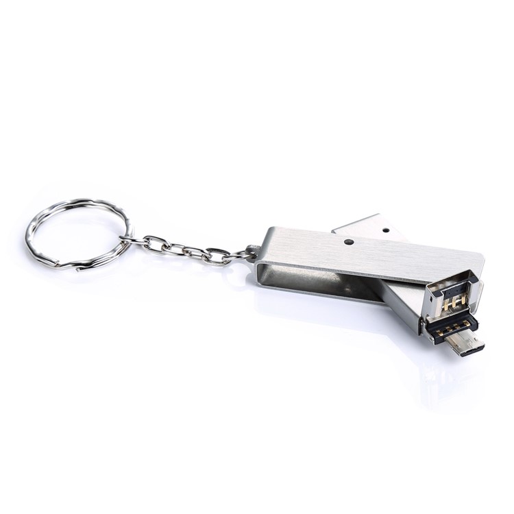 16GB UDP Chip USB2.0 + Micro USB OTG Flash Drive Waterproof Metal U Disk for Laptop Smartphone-3