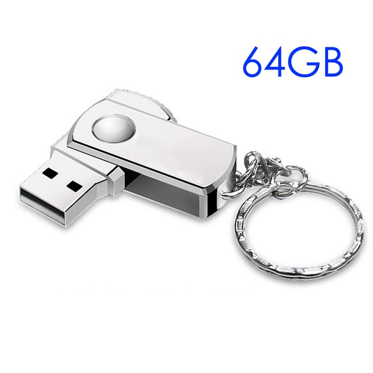 VITAS 64GB U Disk Rotatable Metal USB 2.0 High Speed Flash Drive with Key Chain-1