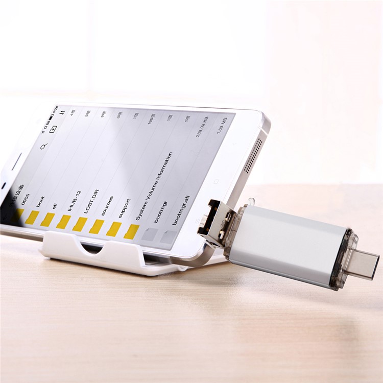VITAS 32GB Flash Drive U Disk Type-C / Micro USB / USB 2.0 Memory Stick (UV-01-32G) - White-6