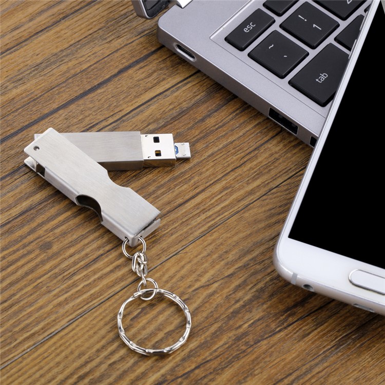 VITAS 64GB 2-in-1 UDP Chip Mini Memory Flash Drive USB 2.0 + Micro USB OTG-9