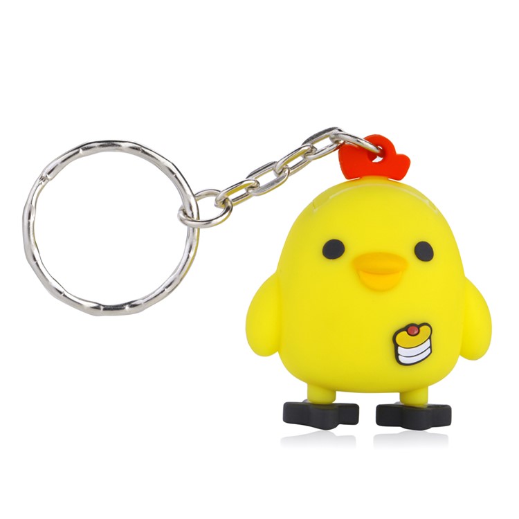 64G USB 2.0 U Disk Flash Drive Cartoon Chicken Style Memory Stick with Key Ring-2