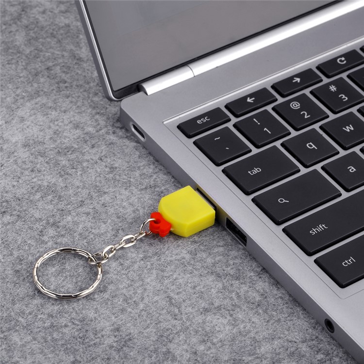 64G USB 2.0 U Disk Flash Drive Cartoon Chicken Style Memory Stick with Key Ring-6