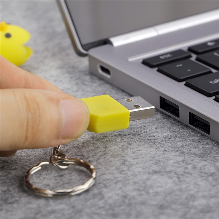 64G USB 2.0 U Disk Flash Drive Cartoon Chicken Style Memory Stick with Key Ring-9
