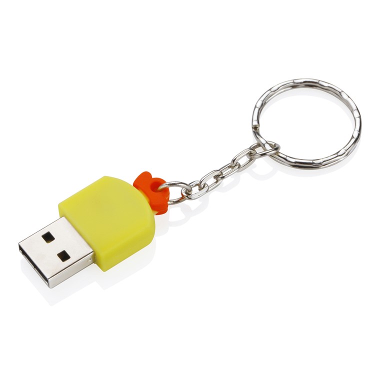VITAS 16G USB 2.0 U Disk Flash Drive Cartoon Chicken Style Memory Stick with Key Ring-3