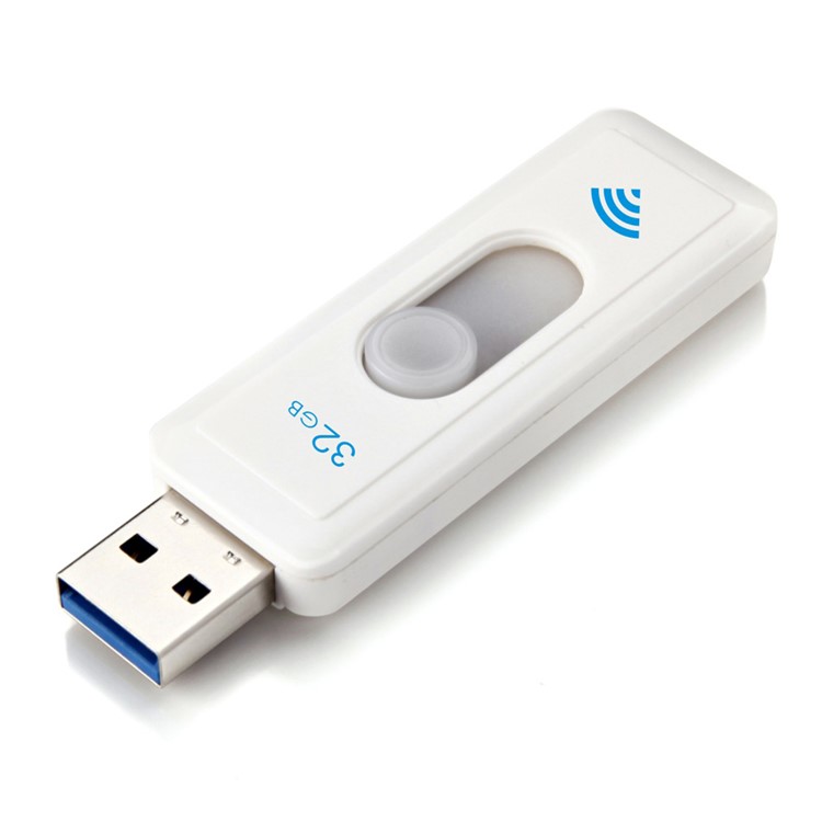 VITAS 32GB USB 3.0 WiFi Wireless Flash Memory Stick Storage U Disk for Smartphones (UV-17-32G) - White-2