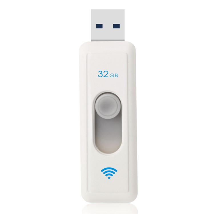 VITAS 32GB USB 3.0 WiFi Wireless Flash Memory Stick Storage U Disk for Smartphones (UV-17-32G) - White-3