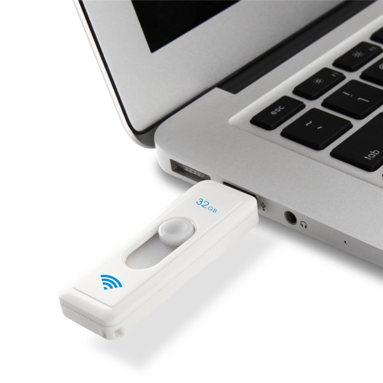 VITAS 32GB USB 3.0 WiFi Wireless Flash Memory Stick Storage U Disk for Smartphones (UV-17-32G) - White-4