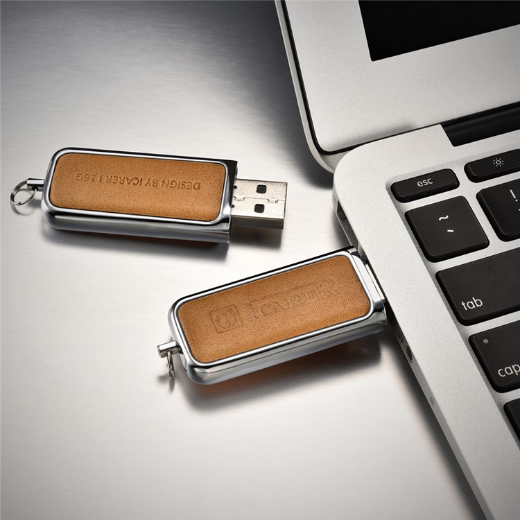 ICARER 16G Portable Flash Drive Genuine Leather USB Disk-10