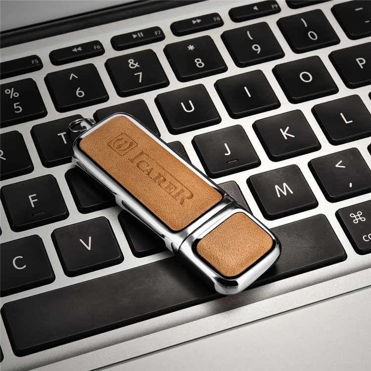 ICARER 16G Portable Flash Drive Genuine Leather USB Disk-12