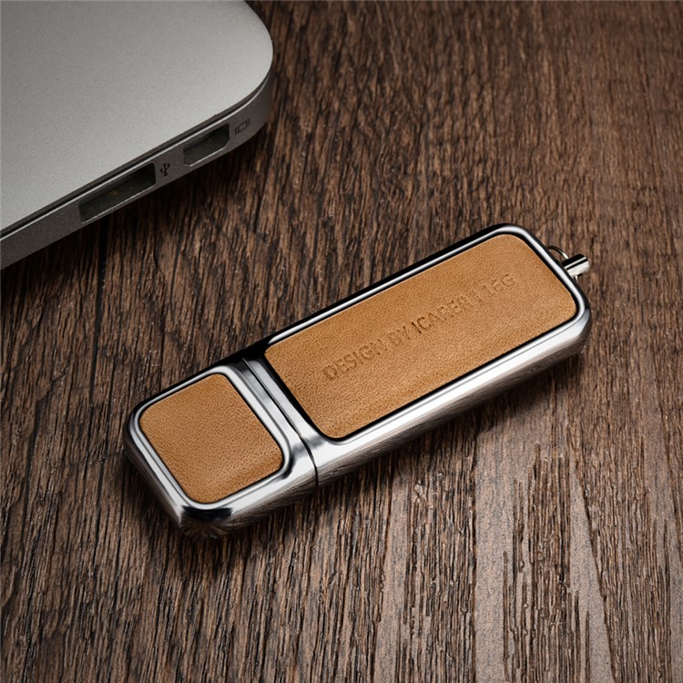 ICARER 16G Portable Flash Drive Genuine Leather USB Disk-13