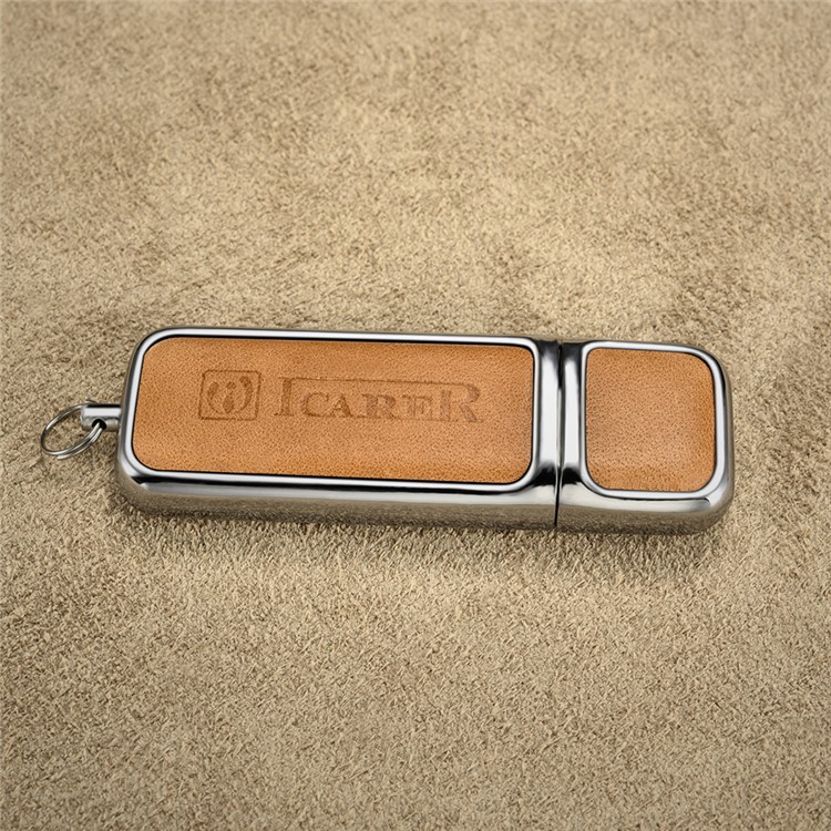 ICARER 16G Portable Flash Drive Genuine Leather USB Disk-14