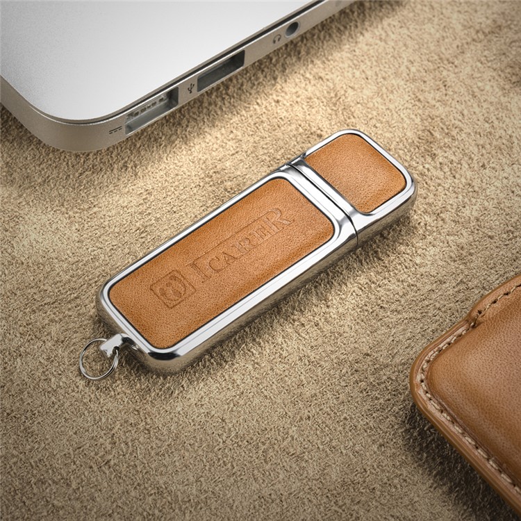 ICARER 16G Portable Flash Drive Genuine Leather USB Disk-15