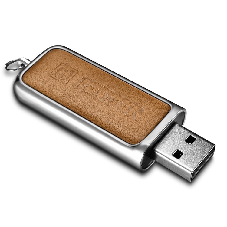 ICARER 16G Portable Flash Drive Genuine Leather USB Disk-7