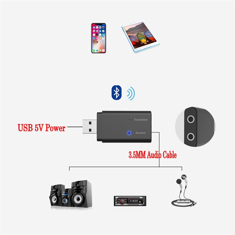 TX11S 2 In 1 USB-Bluetooth-Sender / Empfänger-Audioadapter-7