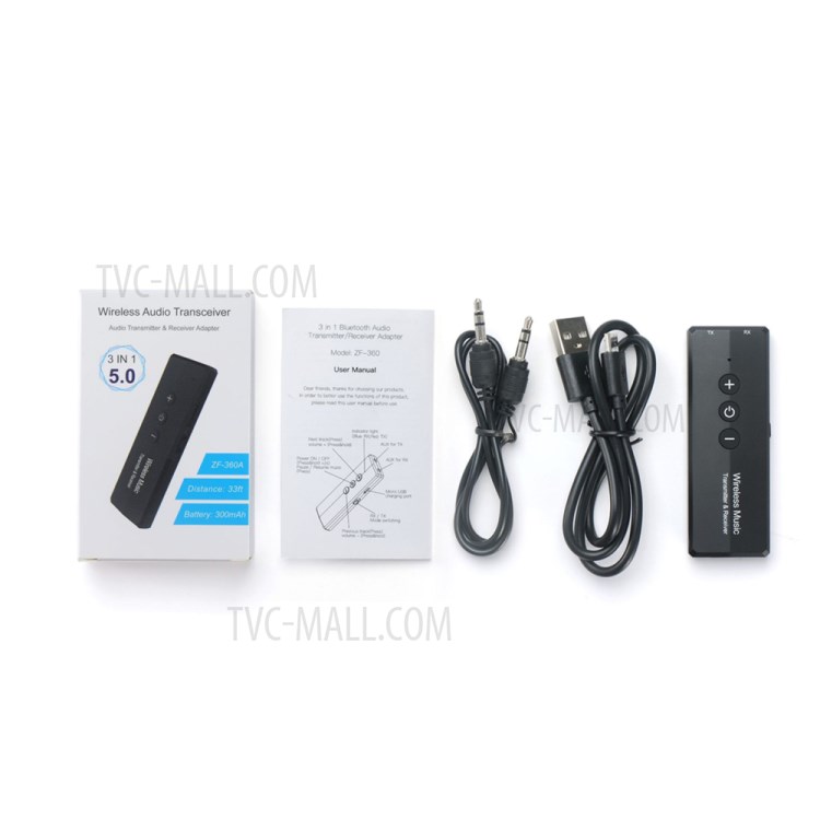 3 En 1 Adaptador De Transmisor De Receptor De Audio Bluetooth ZF-360