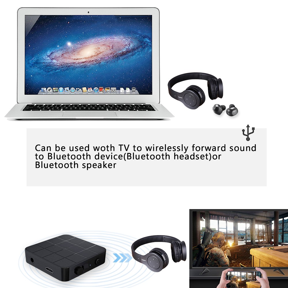 Bluetooth 5.0 Audio Transmitter Receiver 2 in 1 Wireless Adapter-2