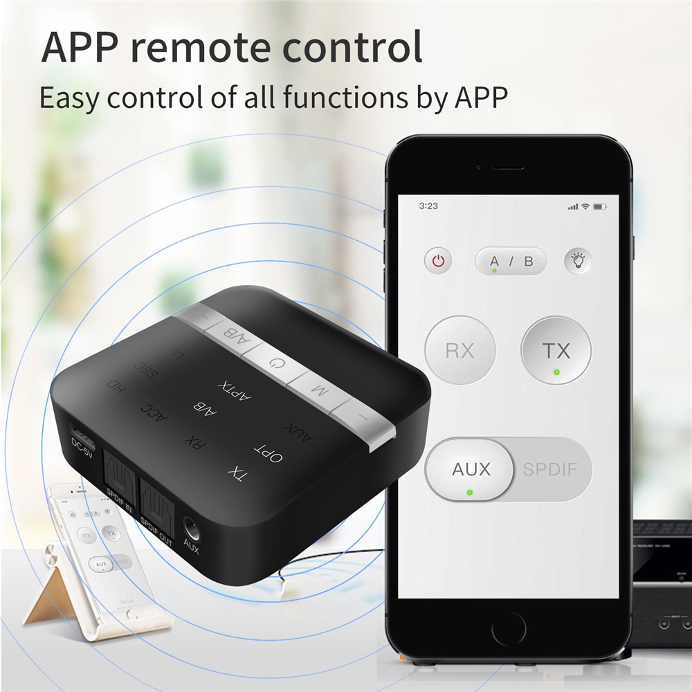 TX200 2-in-1 Optical Fiber Coaxial Bluetooth 5.0 Transmitter Receiver HD Audio Adapter-7