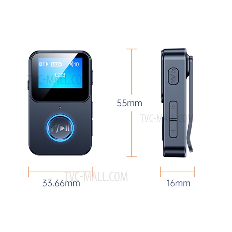 Wholesale C33 LCD Screen Bluetooth 5.0 Wireless Audio Receiver Adapter Remote Control Camera