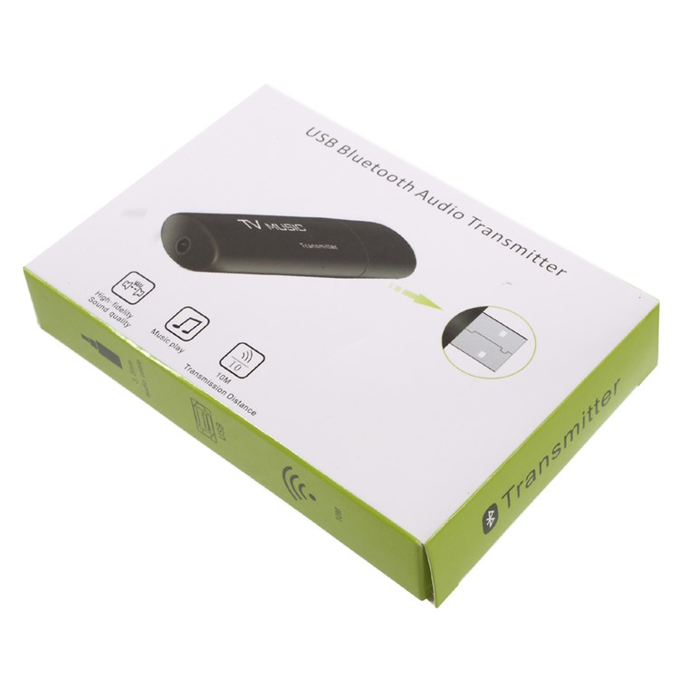 3.5mm Aux Portable Stereo Bluetooth Audio Transmitter Wireless Music TS-BT35F05 - Black-5