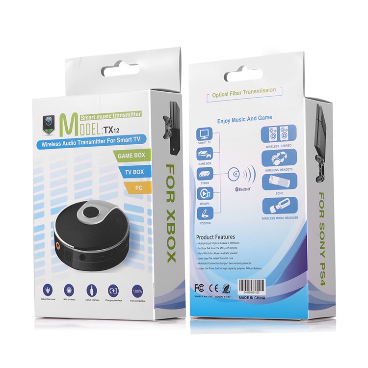 TX12 Bluetooth Transmitter Digital Optical Fiber Toslink Wireless Audio Adapter Stereo Music Stream Video Dongle-18
