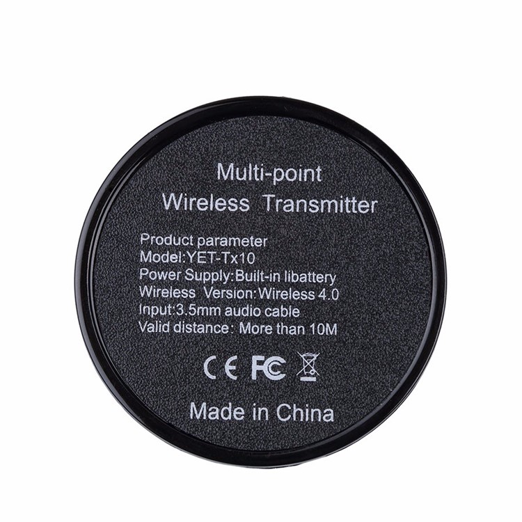 TX10 3.5mm Bluetooth 4.0 Music Transmitter Audio Adapter (Transmit 2 Devices Simultaneously) for Car Stereo PC TV MP4-11