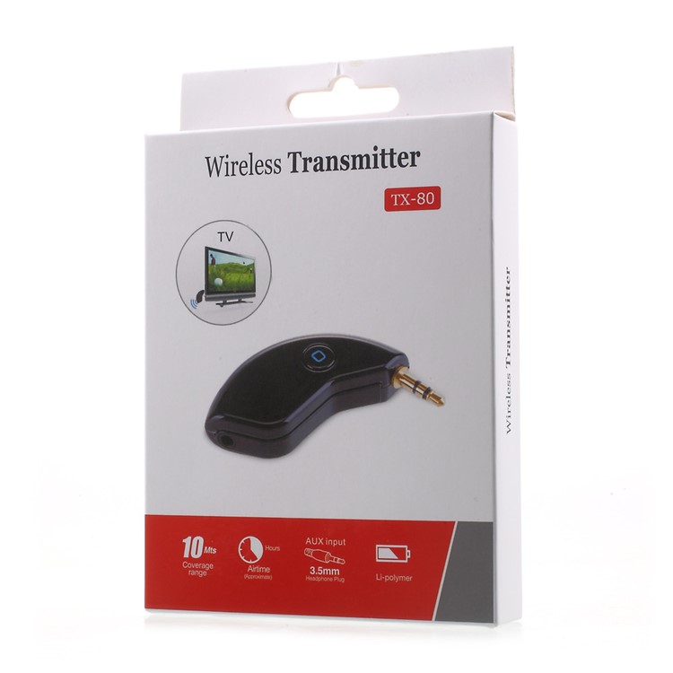 TX-80 Wireless Audio Music Bluetooth Transmitter Adapter 3.5mm AUX Input-7